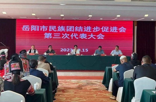 岳阳市民族团结进步促进会第三次代表大会举行